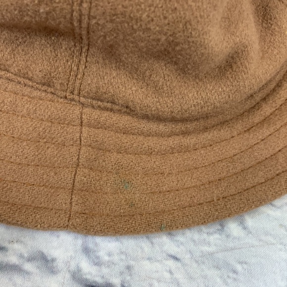 Banana Republic Wool Laine Bucket Hat Brown& tan Made in Italy Lined - Picture 9 of 11